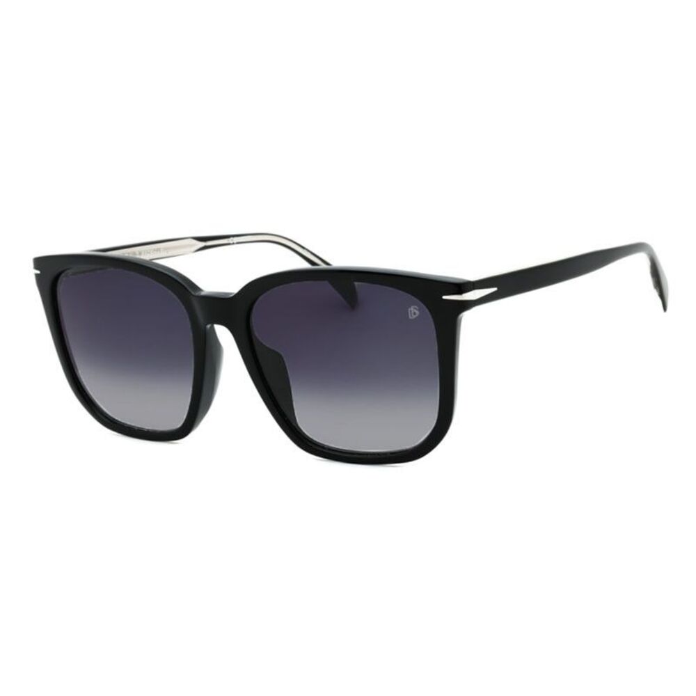David Beckham Sunglasses Square Full Rim, Black Frame and Dark Grey Gradient